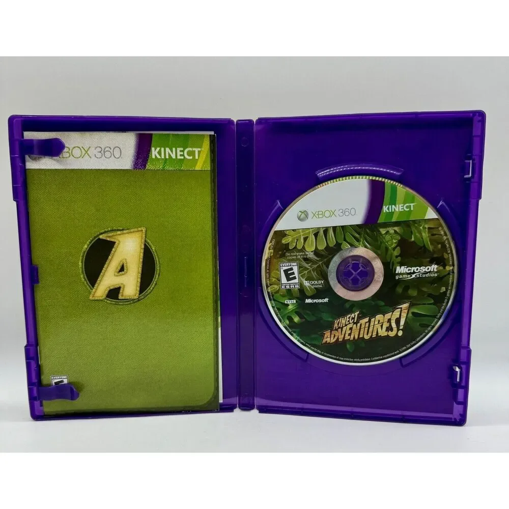 Kinect Adventures‎  (Xbox 360 Kinect, 2010) Game Case Manual Tested
